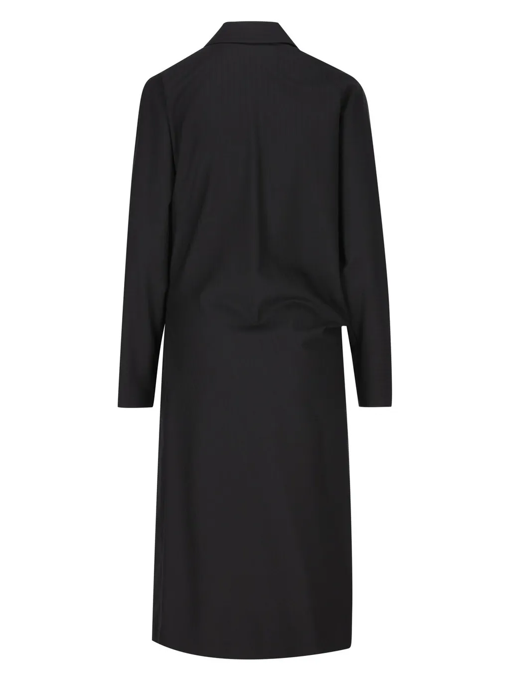 Buckle Detailed Gathered Midi Dress