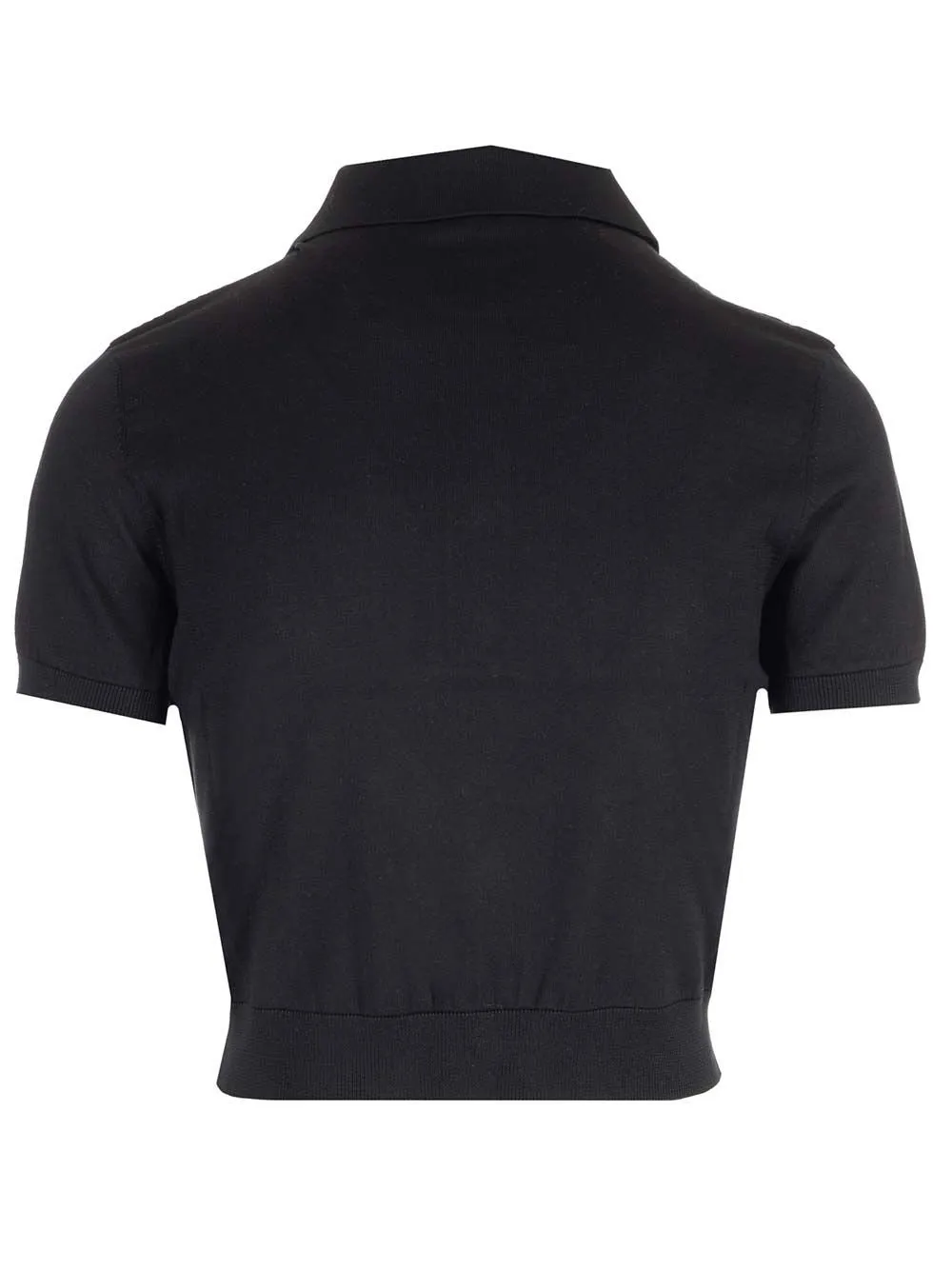 Cropped Short-Sleeved Polo Top