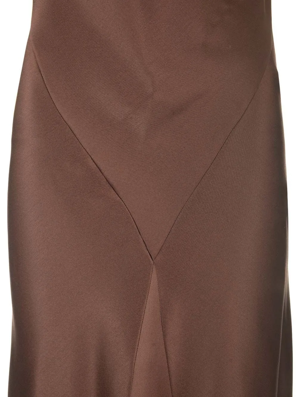 Long Scarf Open-Back Halterneck Satin Dress