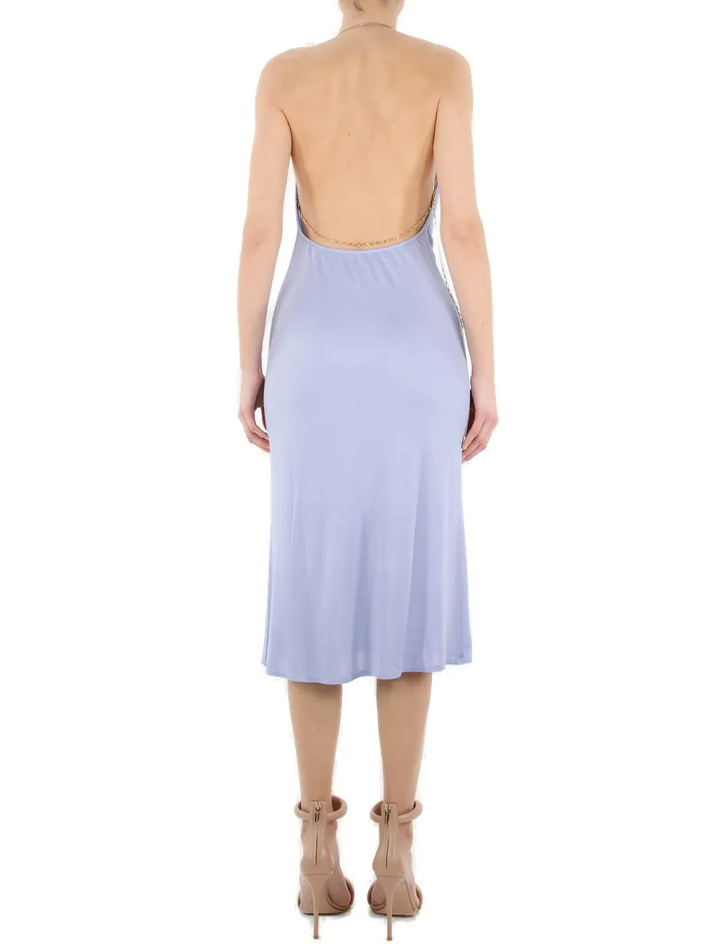 Chain Draped Sleeveless Dress