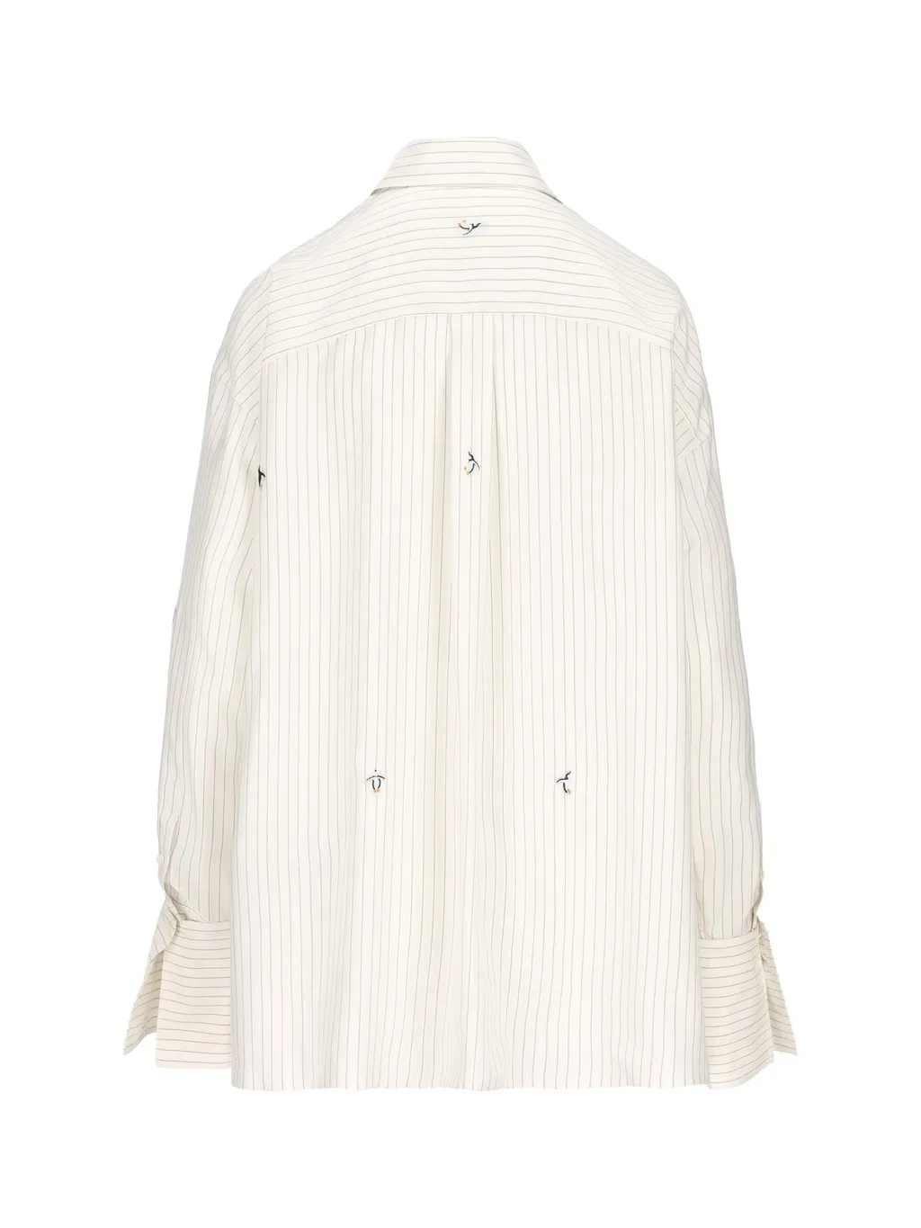 Allover Penguins Jacquard Striped Shirt