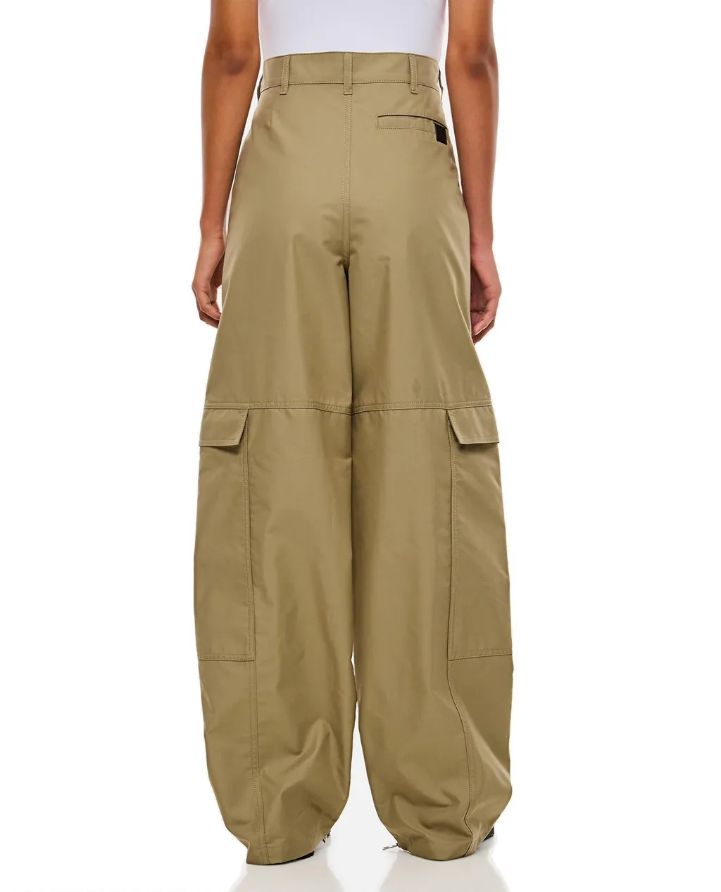High-Waist Wide-Leg Cargo Trousers