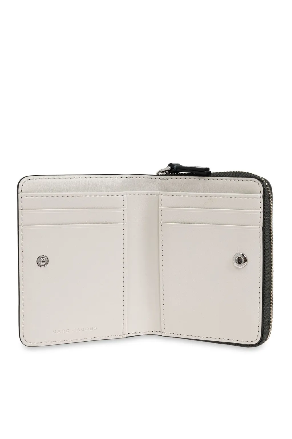 Logo Printed Zipped Mini Compact Wallet