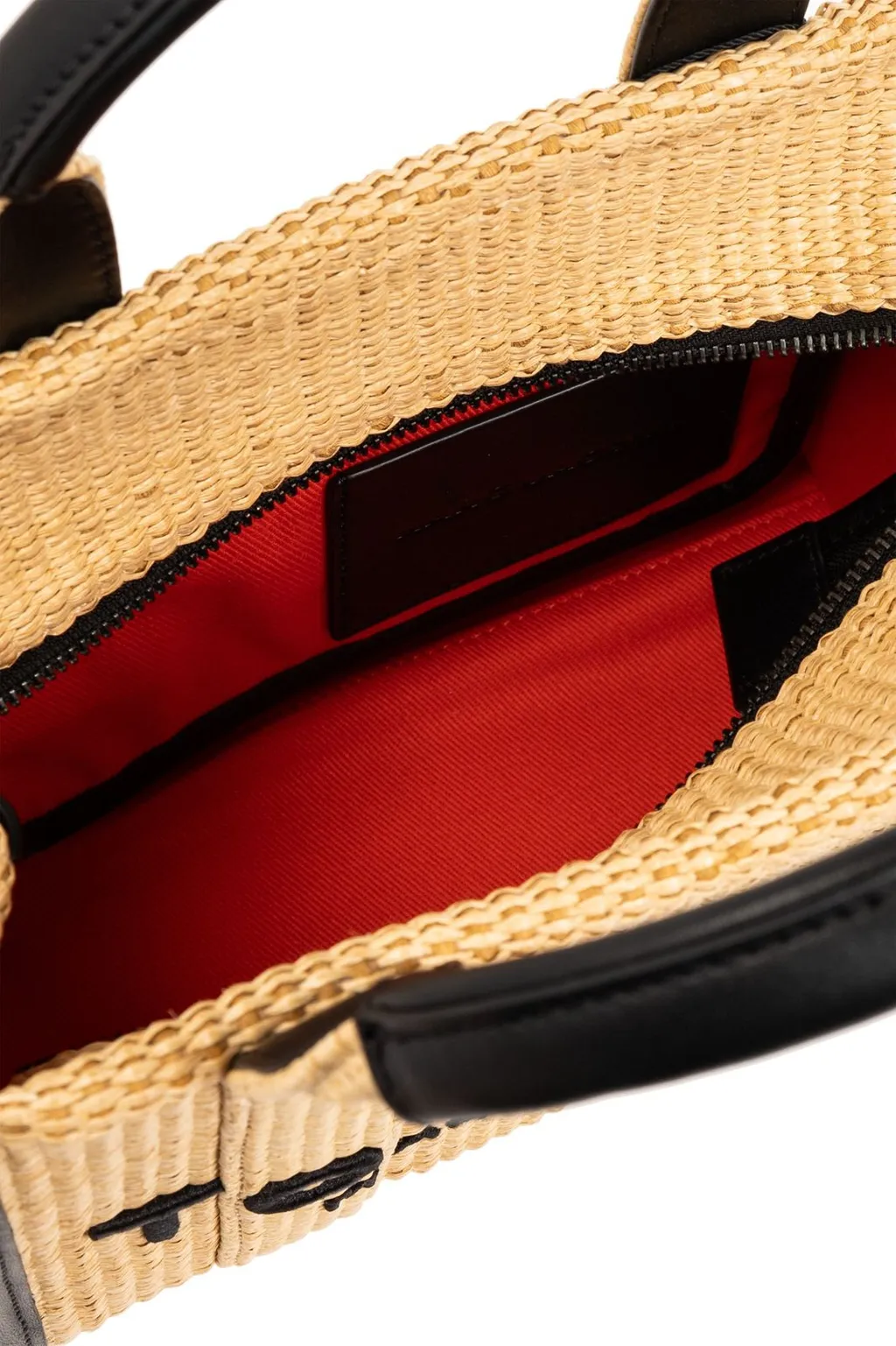 The Small Woven Top Handle Bag