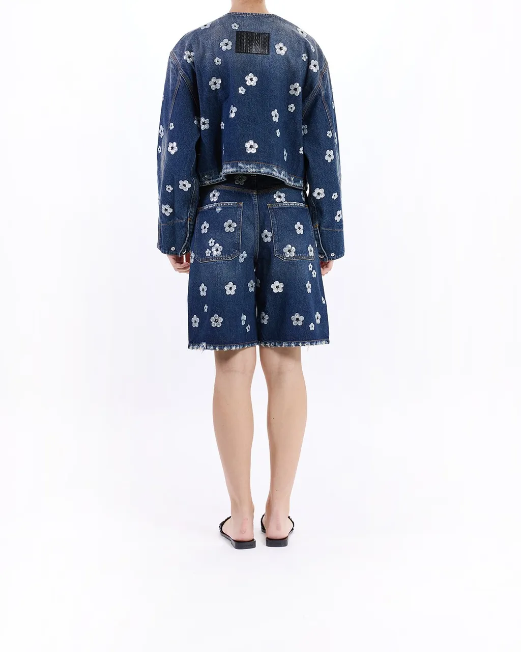 Sequin Daisy Cropped Jacket