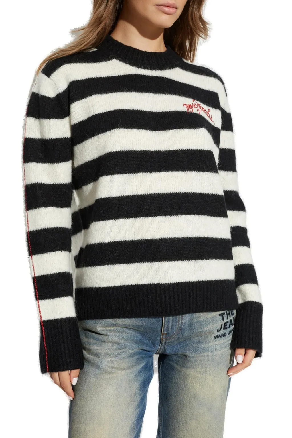 The Striped Brushed Logo Embroidered Jumper