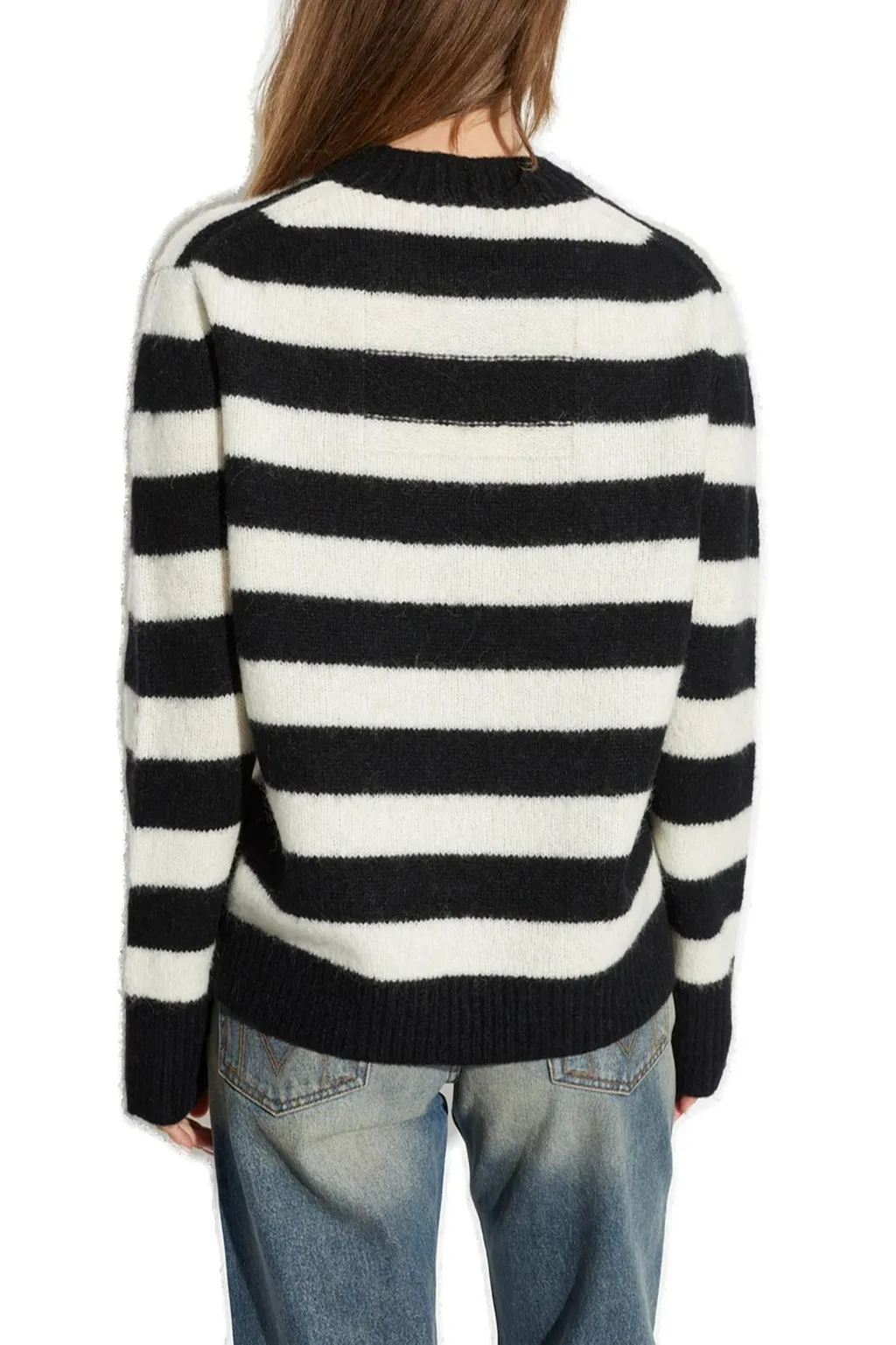 The Striped Brushed Logo Embroidered Jumper