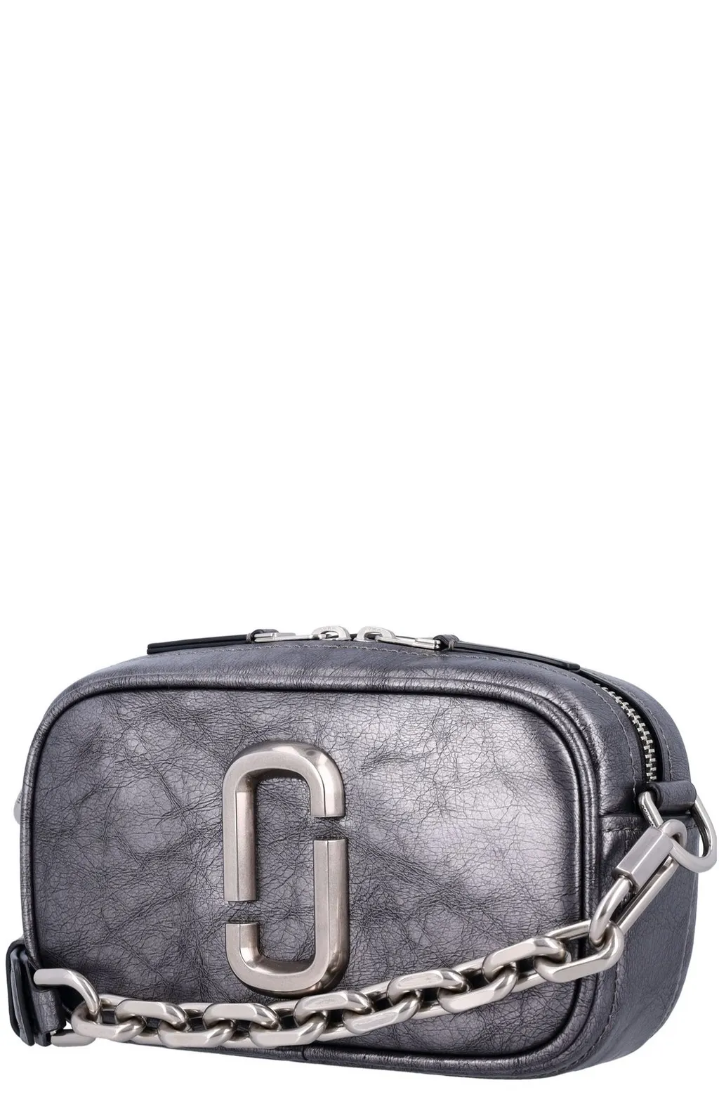 The Metallic Distressed Big Shot Crossbody Bag