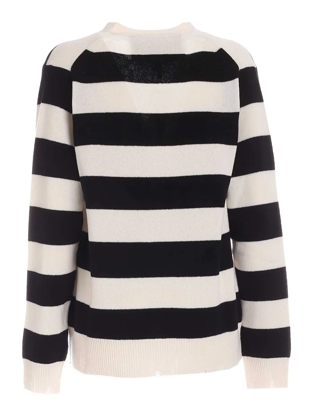 Button-Up Striped Cardigan