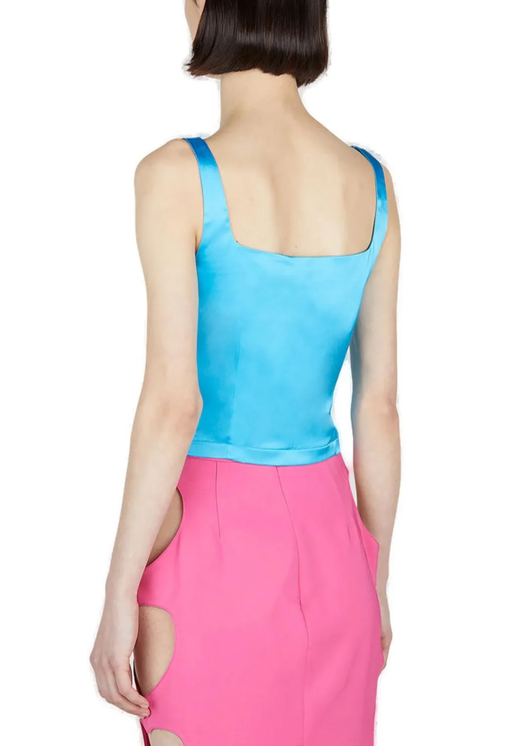 Heart Button Bustier Top