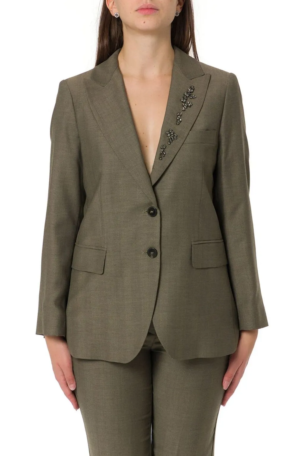 Single-Breasted Blazer With Lapel