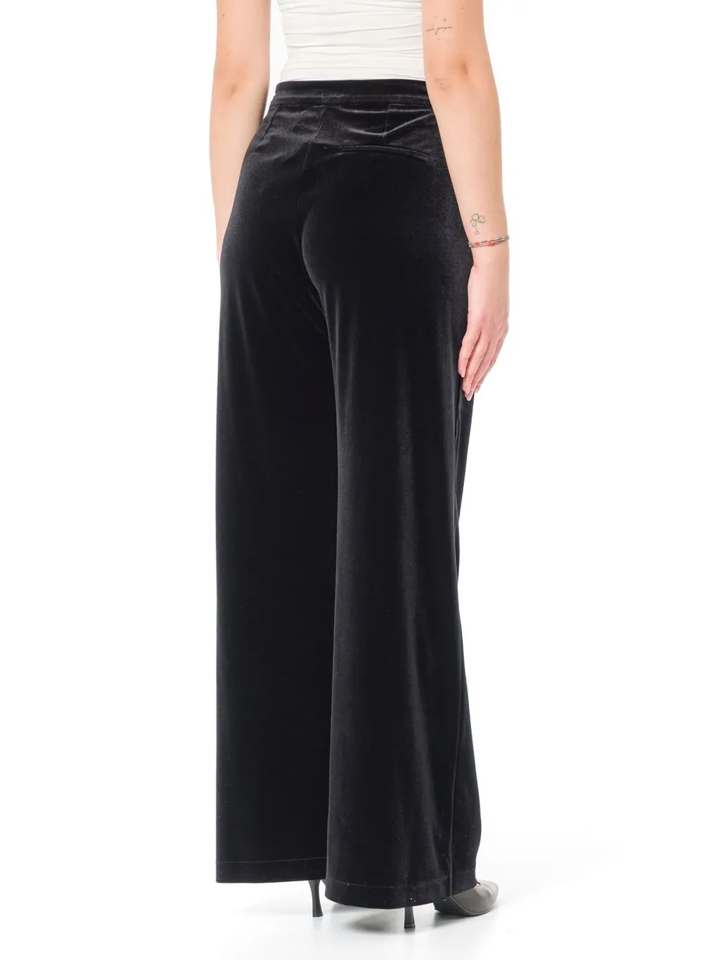 Wide-Leg Velvet Pants