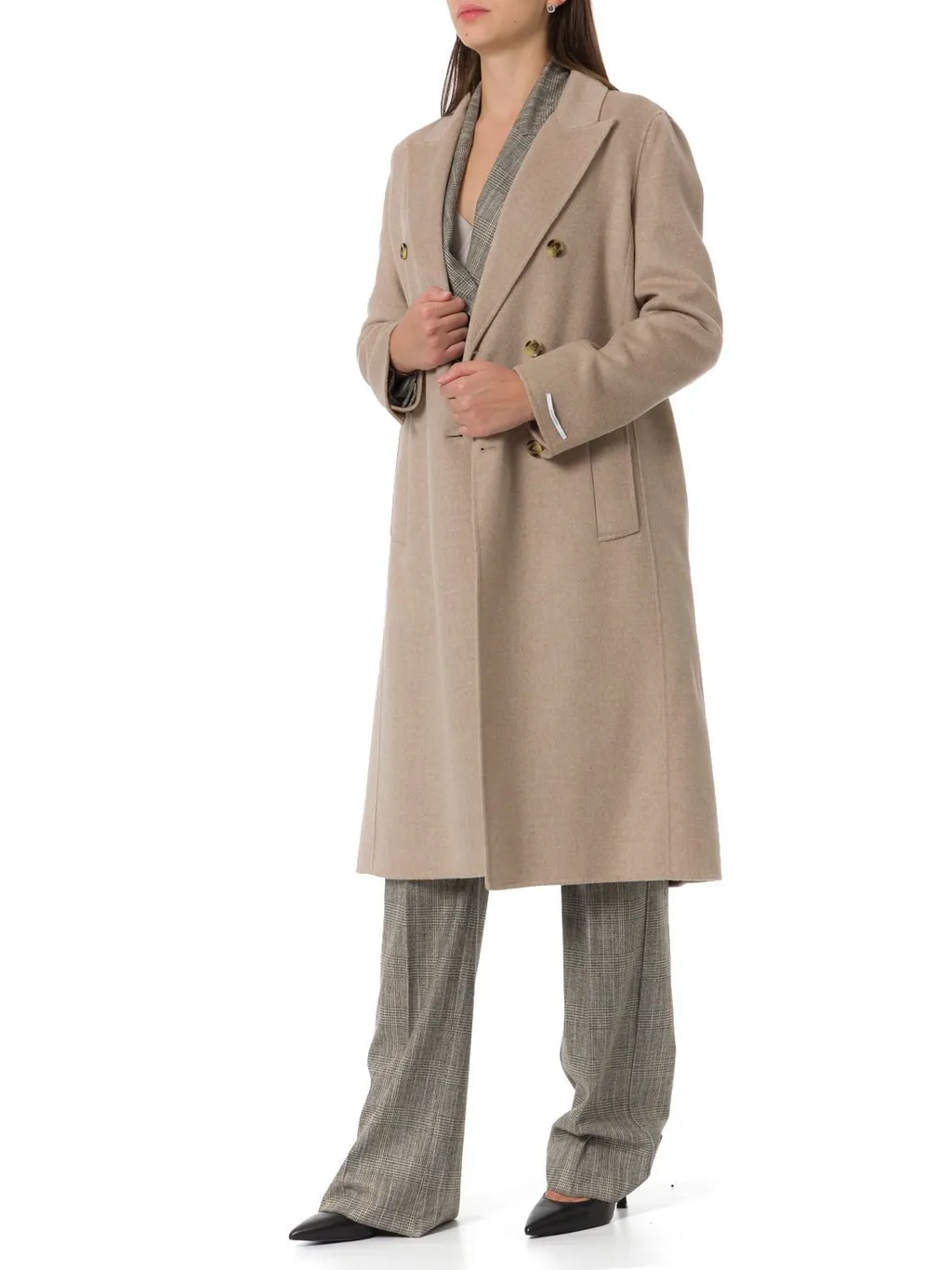 Double-Breasted Wool Coat With Belt