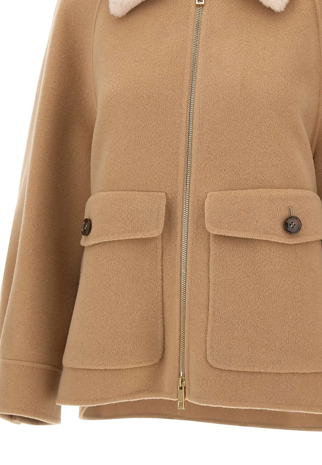 Bomber Jacket With Shearling Collar
