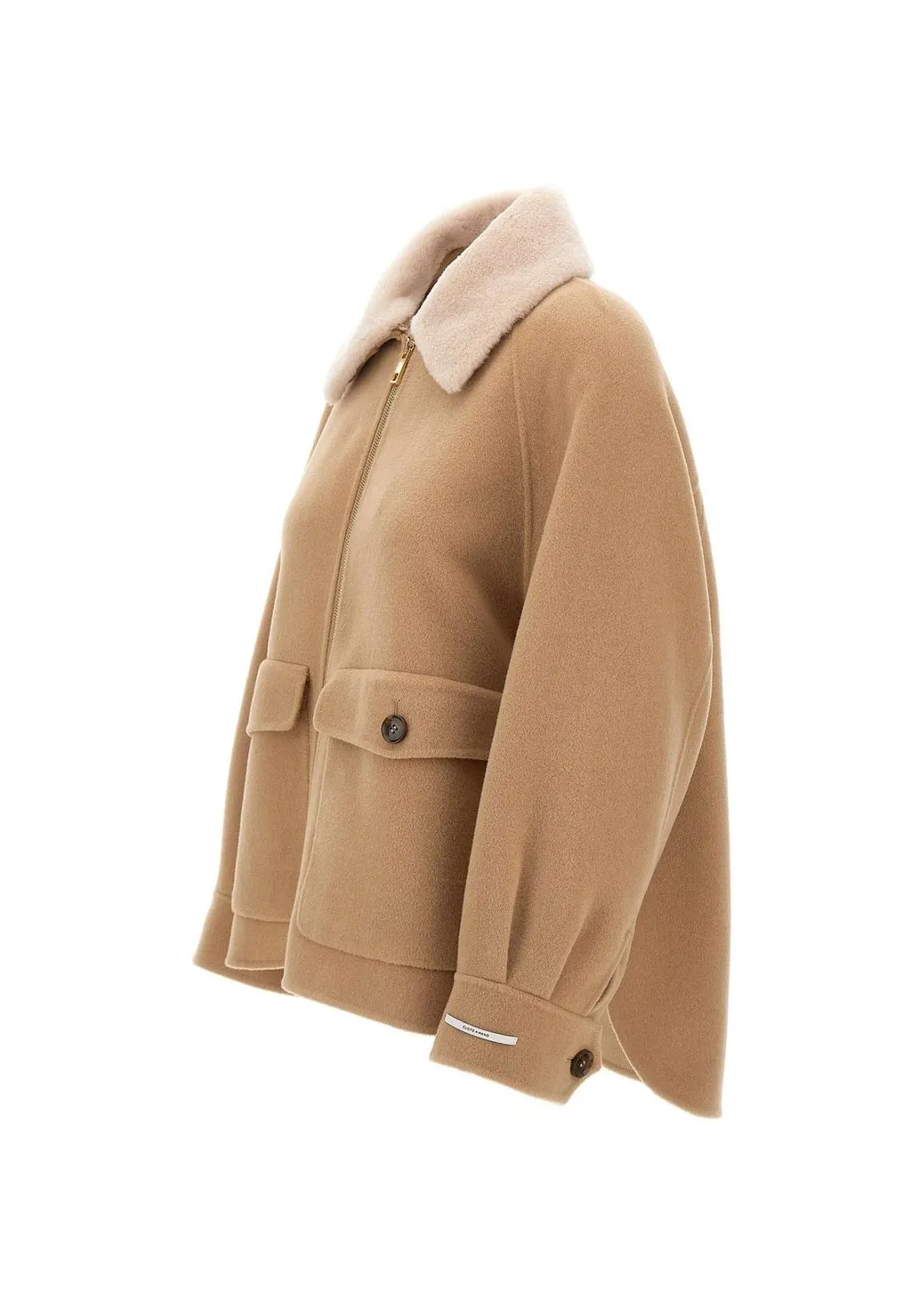 Bomber Jacket With Shearling Collar