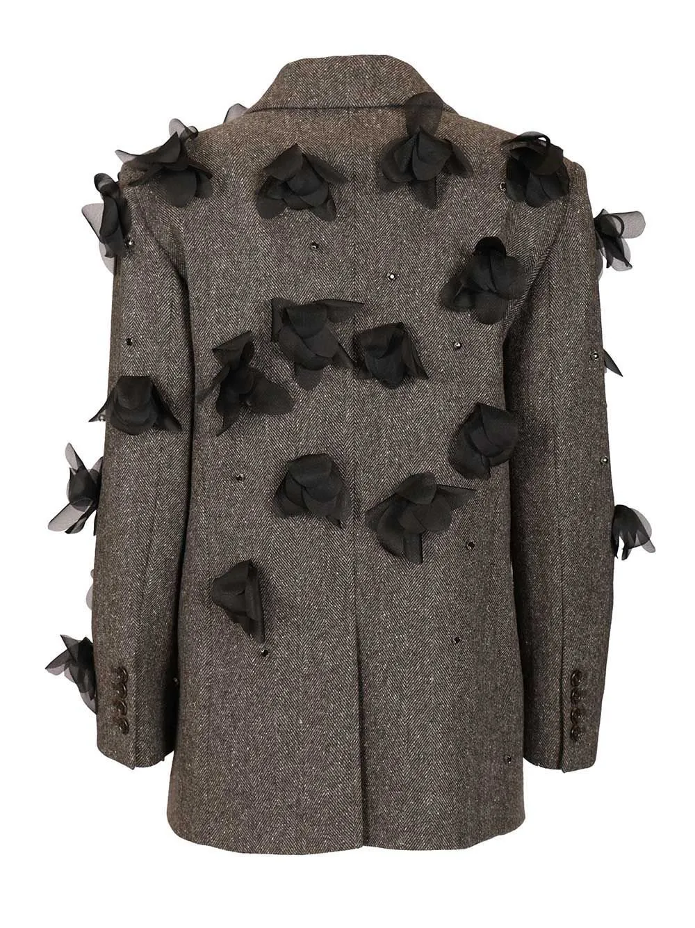 Blazer With Floral Embellishments