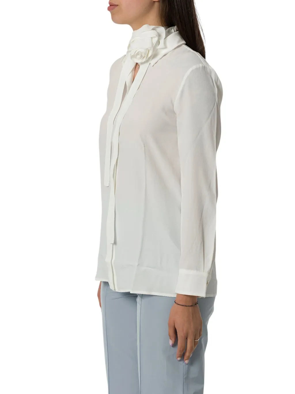 Shirt With Rose Detail