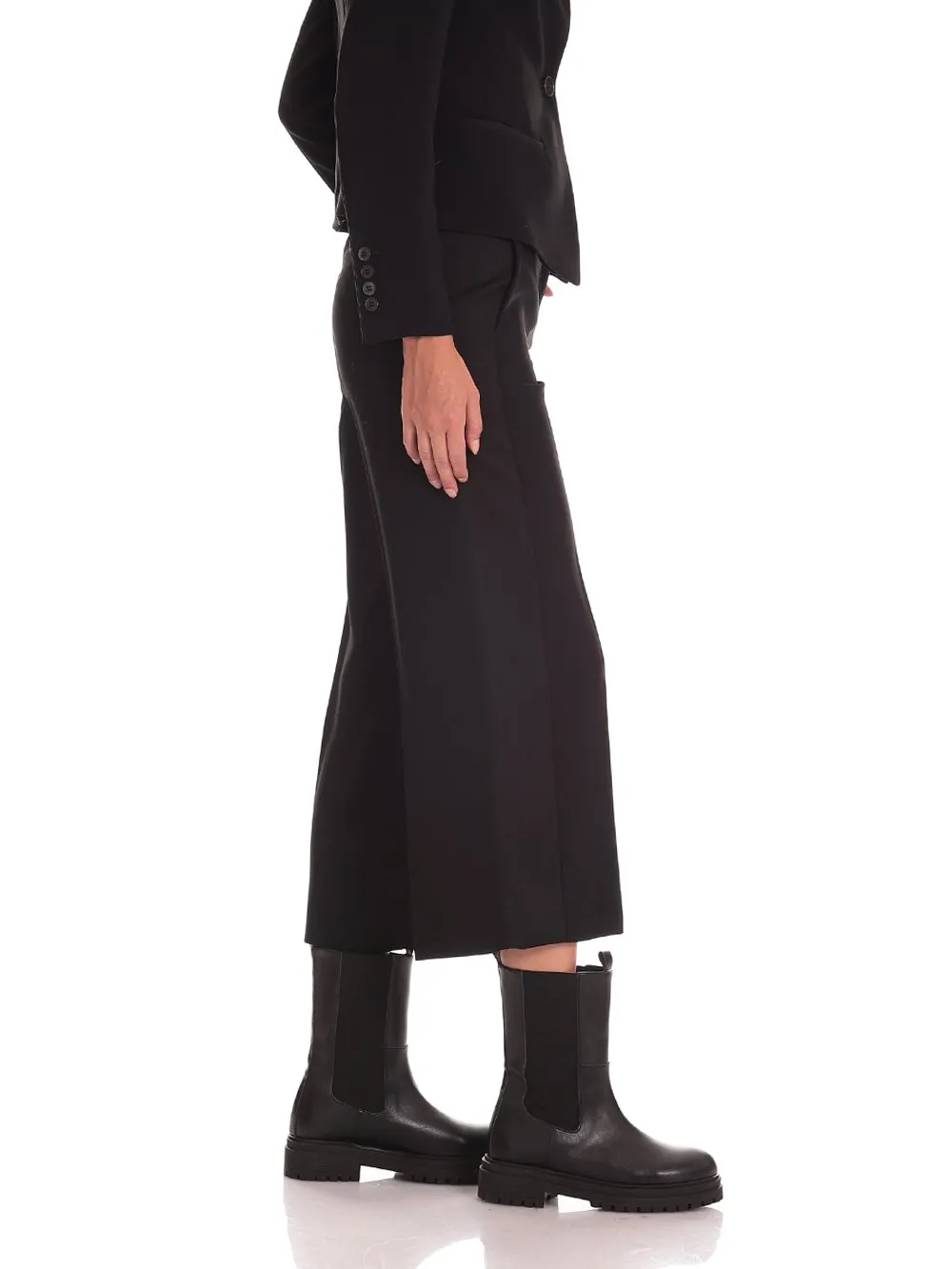 Wide Leg Cropped Trousers