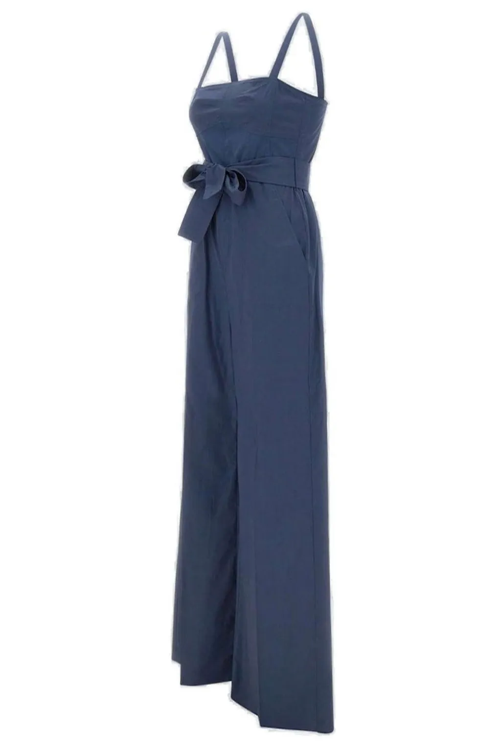 Wide-Leg Jumpsuit With Tie-Waist