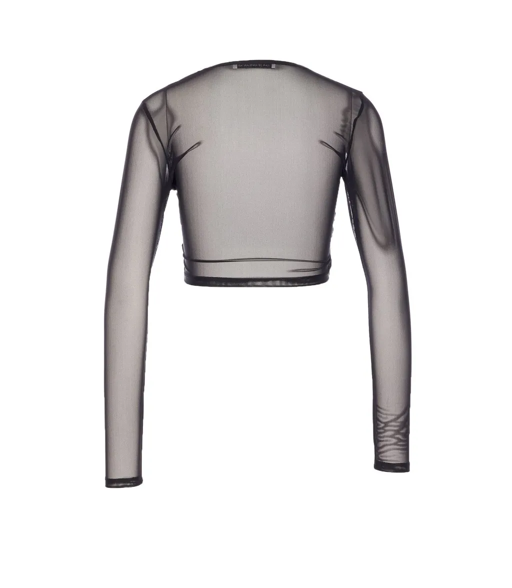 Sheer Long Sleeve Top