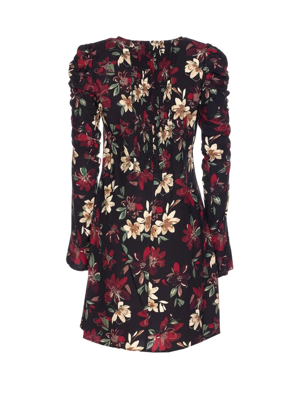 Floral Print Ruched Dress