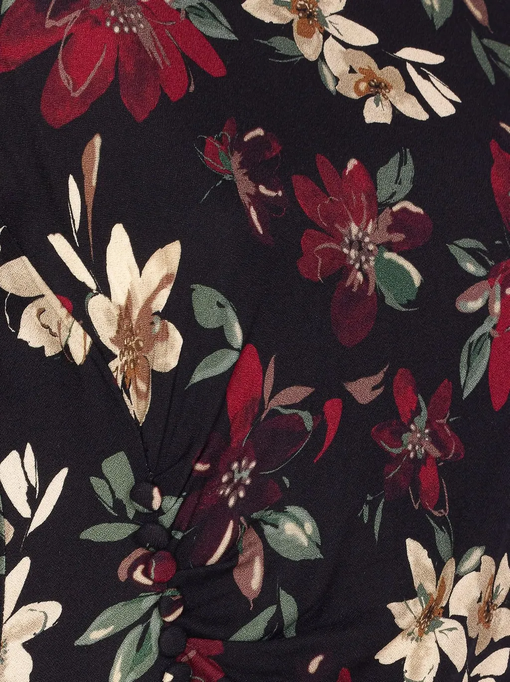 Floral Print Ruched Dress
