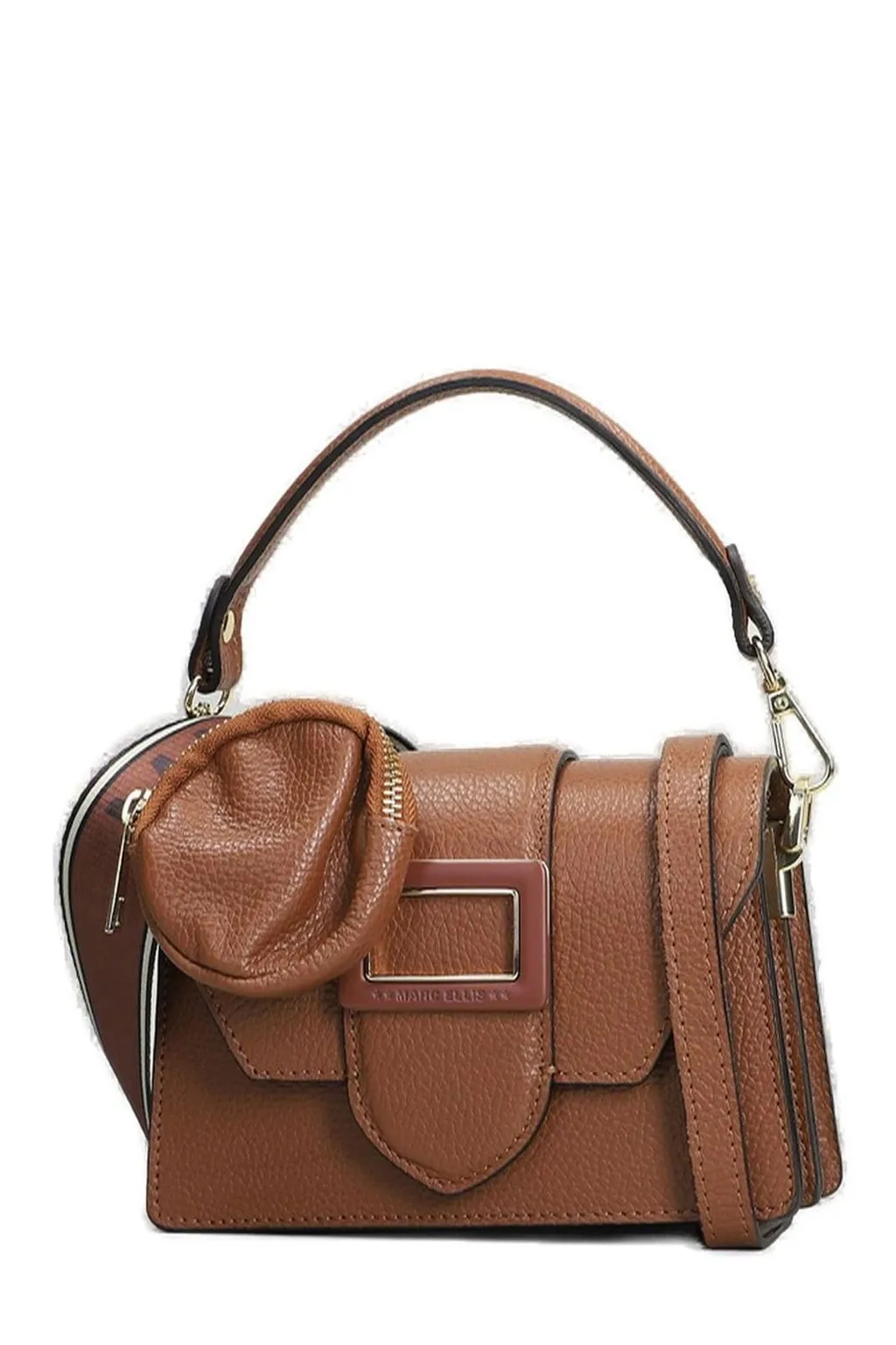 Flap Shoulder Bag With Coin Pouch