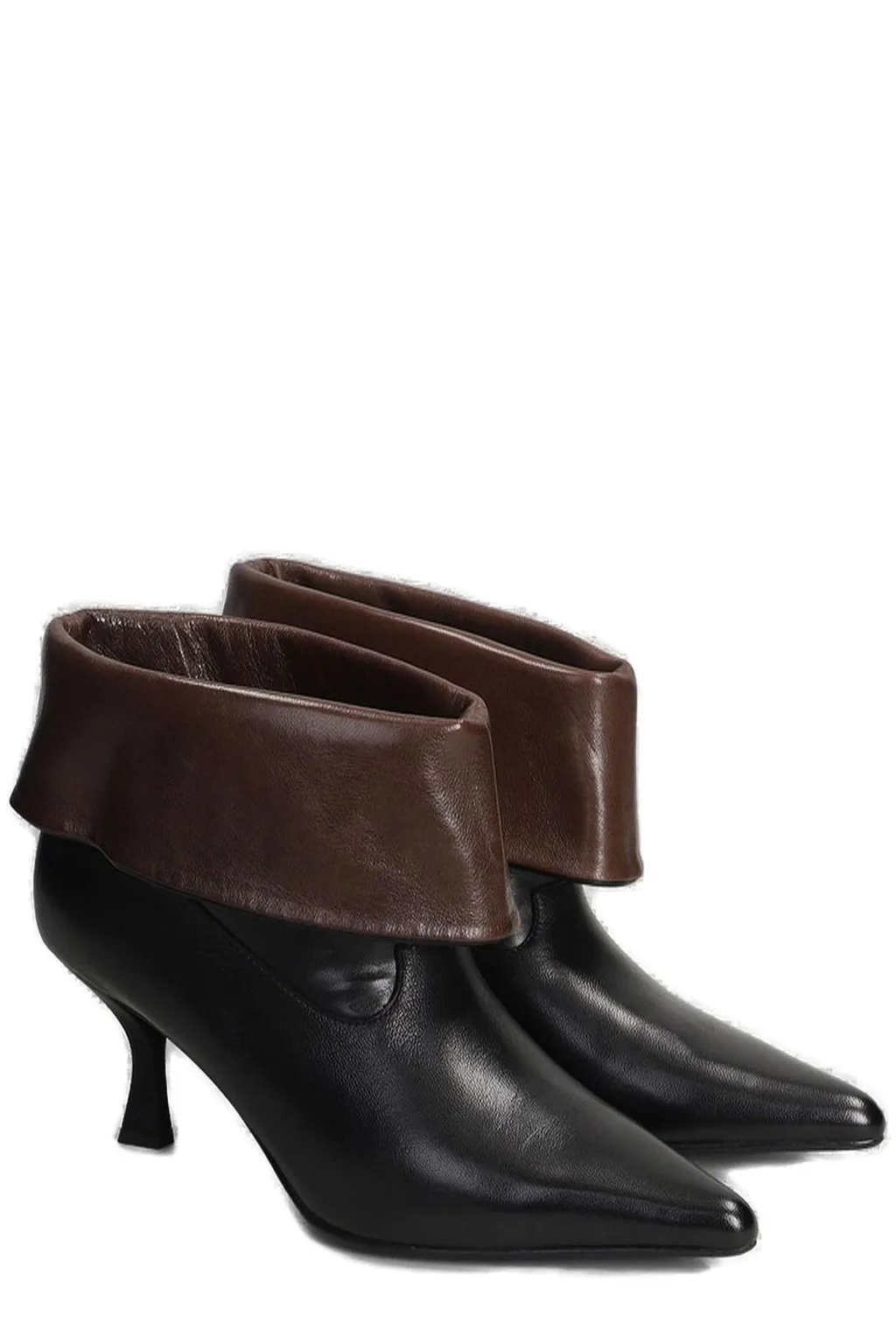 Ankle Boots With Fold-Over Cuff