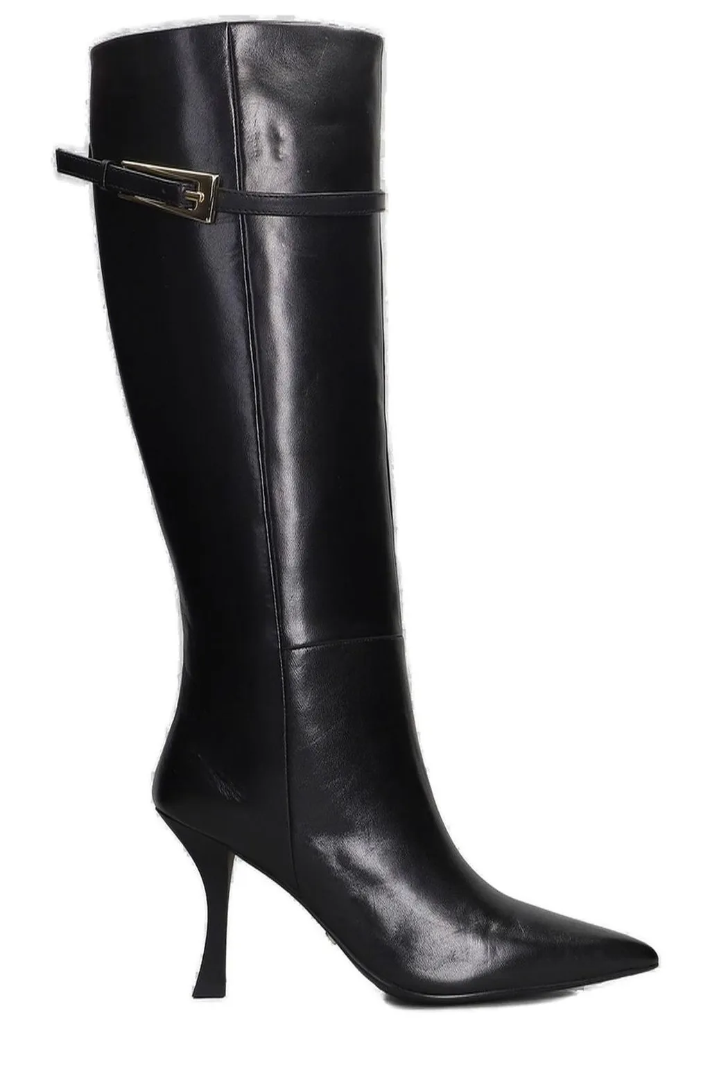 Knee-High Boots With Buckle Detail