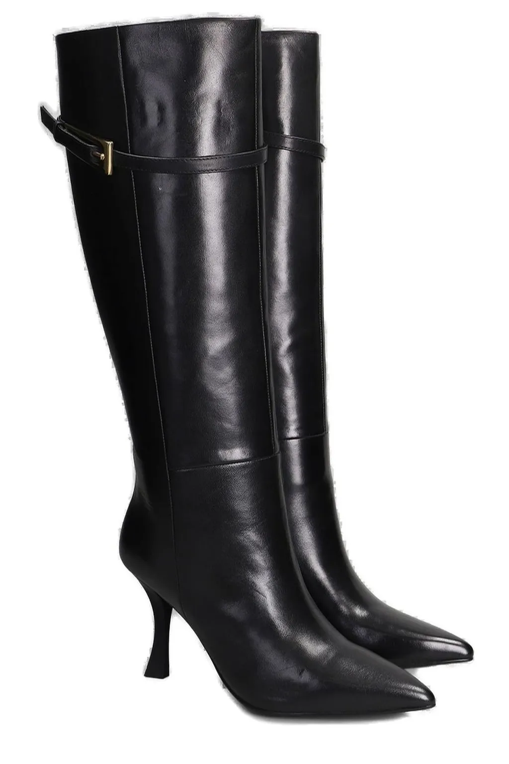 Knee-High Boots With Buckle Detail