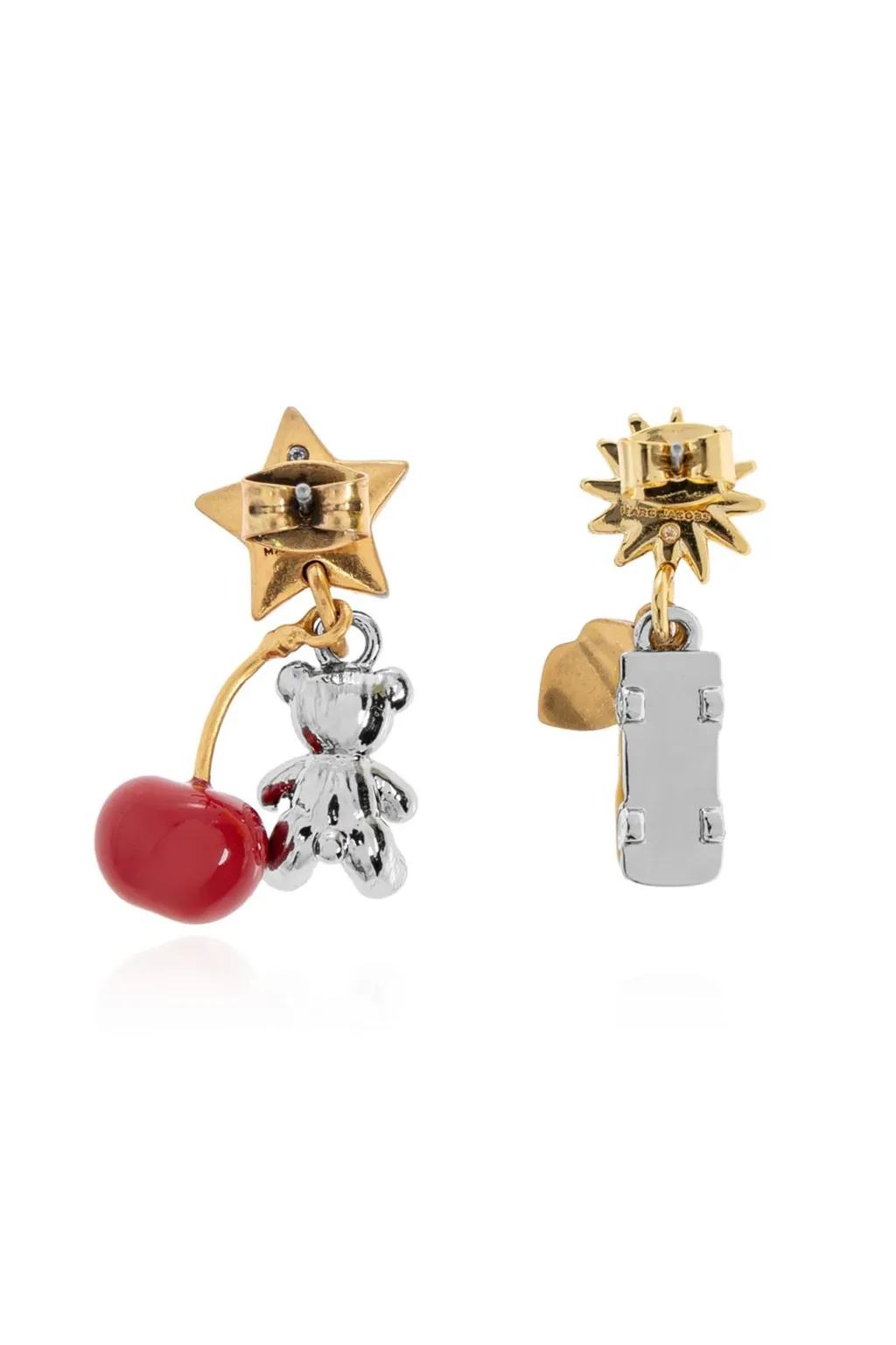 Asymmetric Earrings With Charms