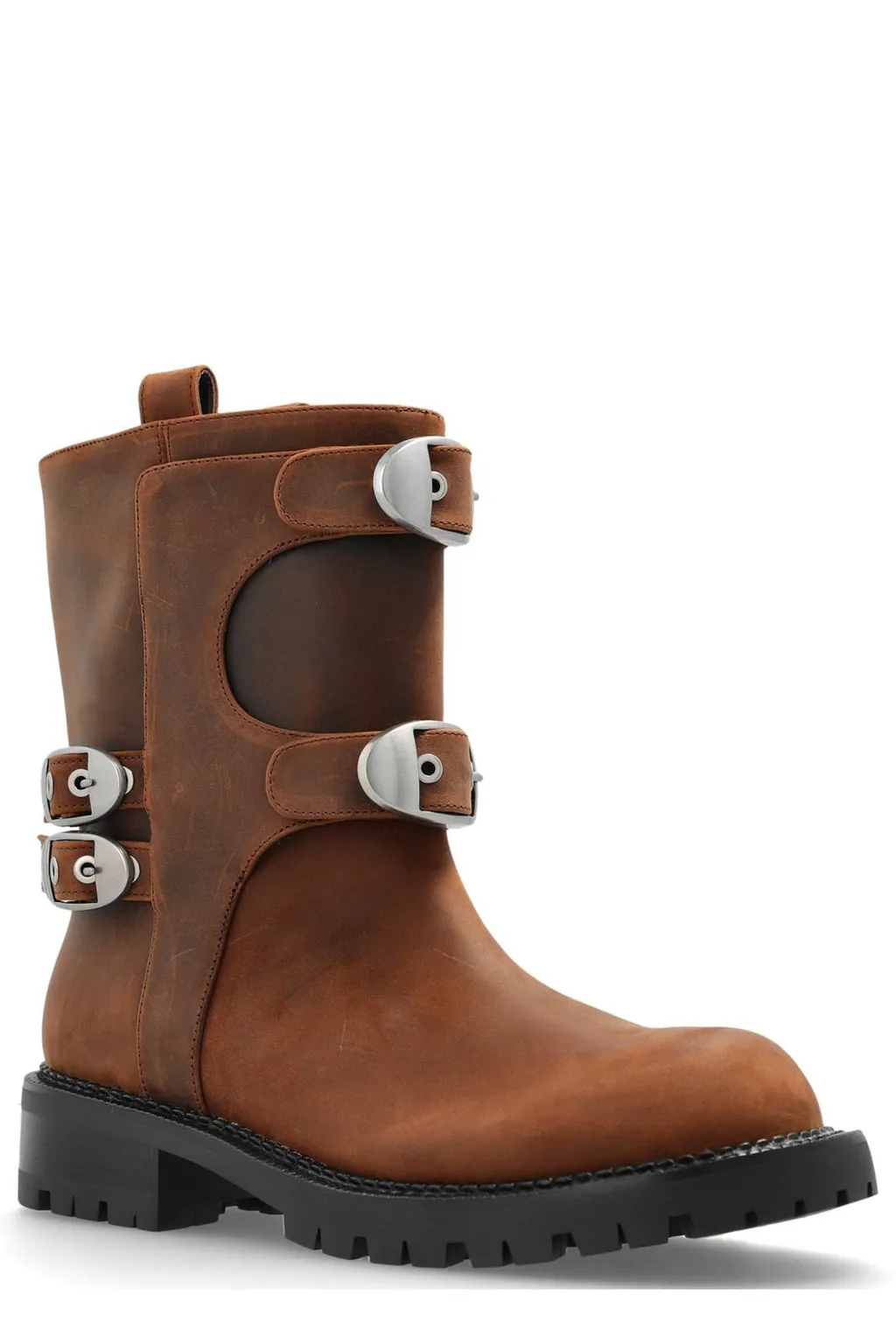 Buckled Leather Boots