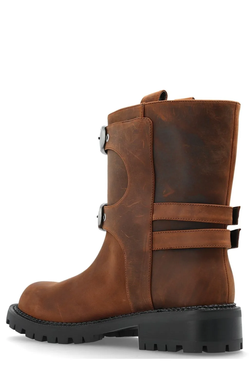 Buckled Leather Boots