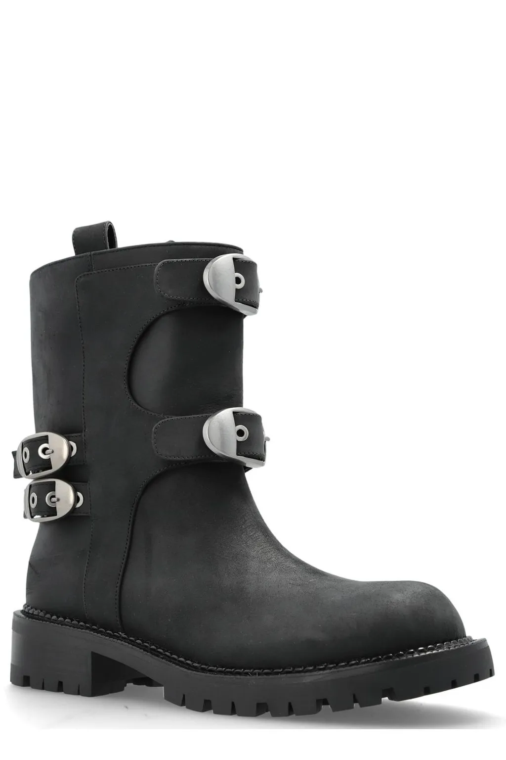 Buckled Leather Boots