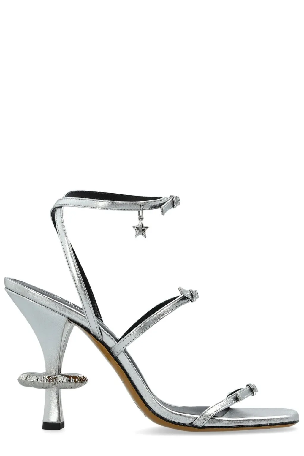 Strappy Heeled Sandals With Star Charm