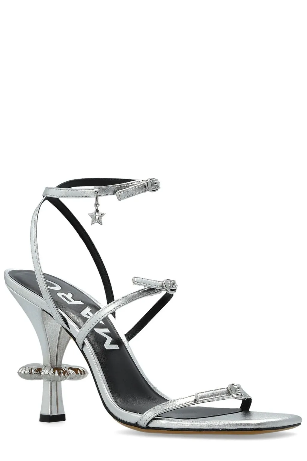 Strappy Heeled Sandals With Star Charm