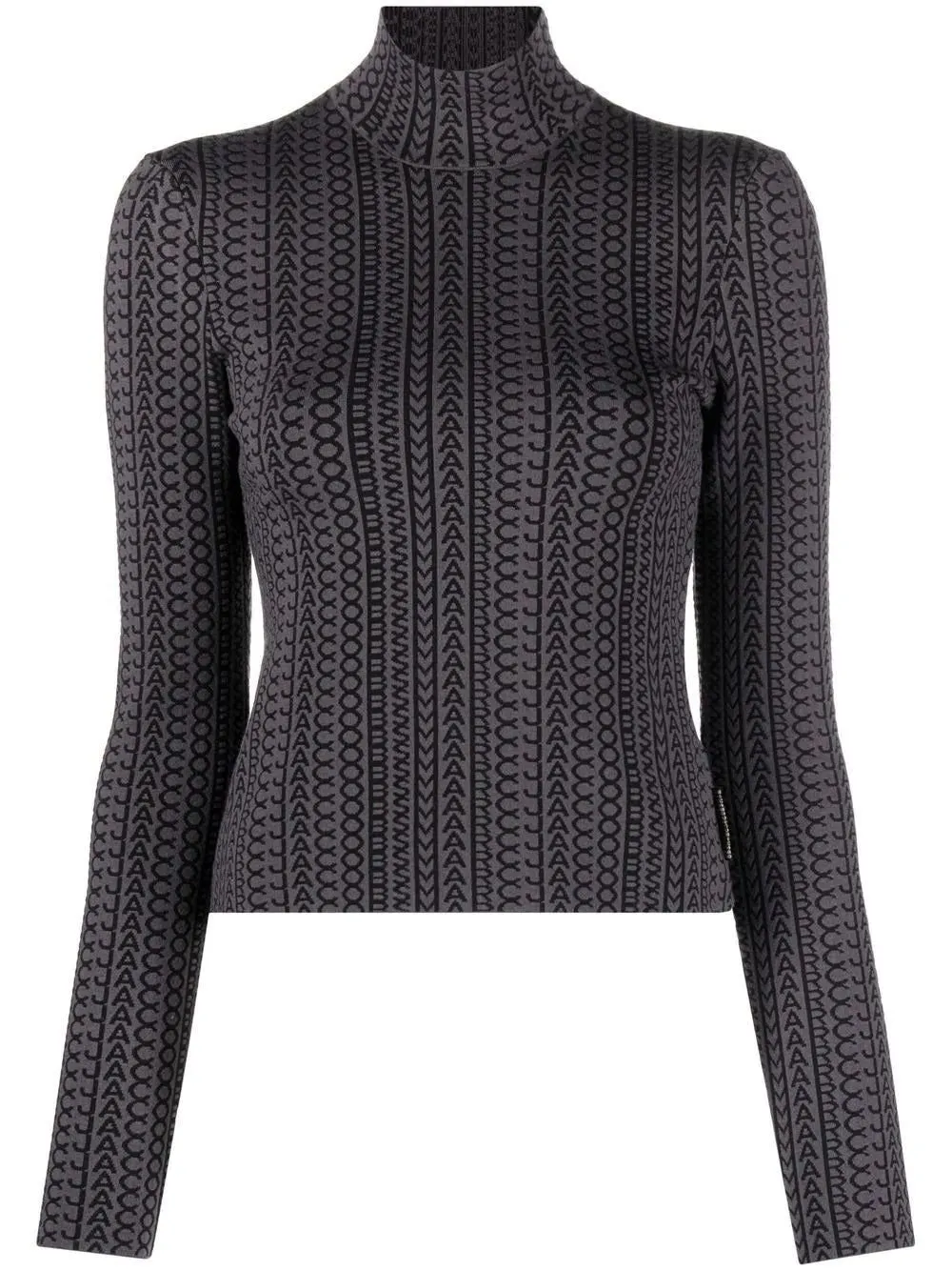 Logo Print Turtleneck Top