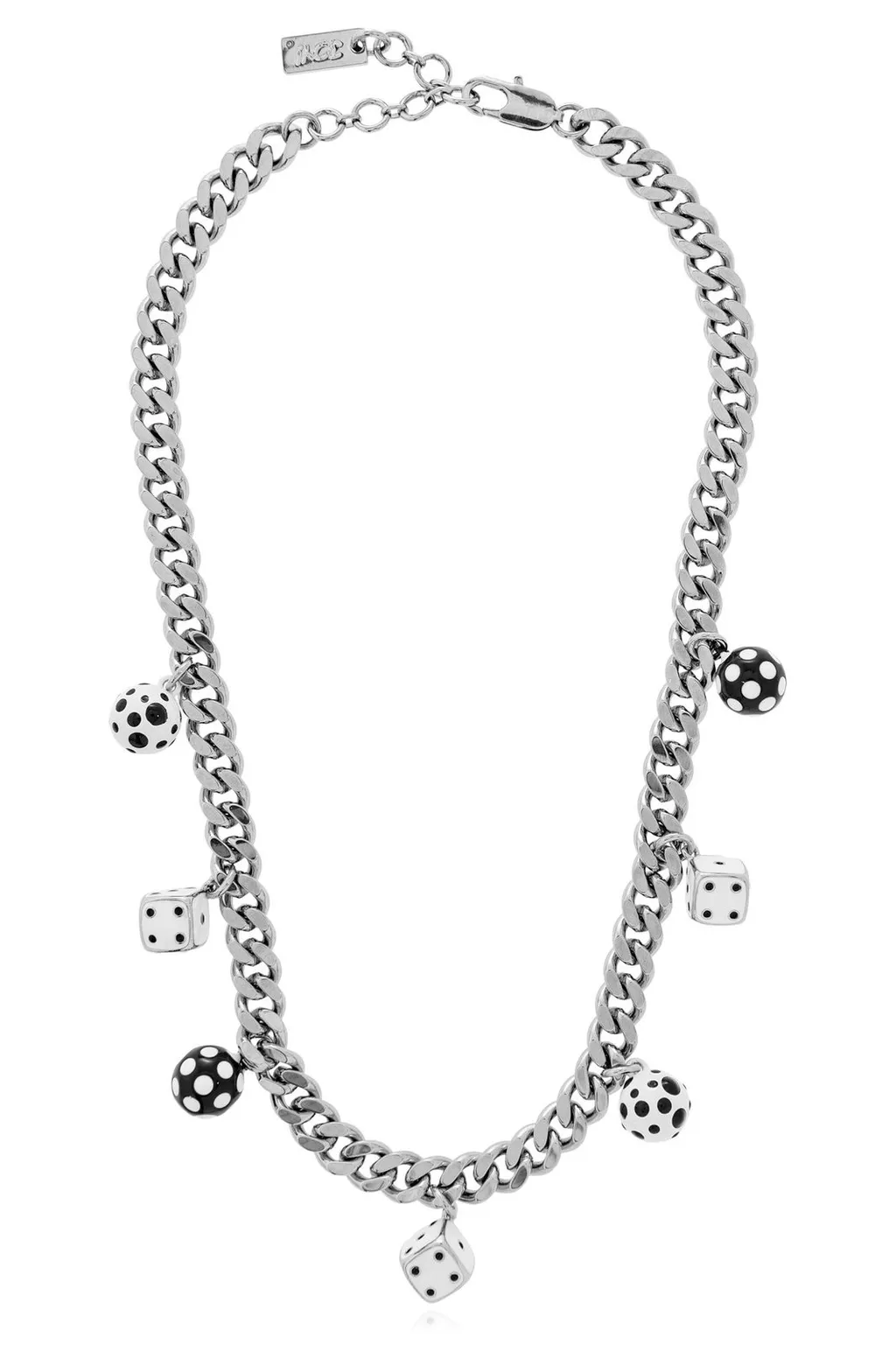 Dice And Ball Charm Necklace