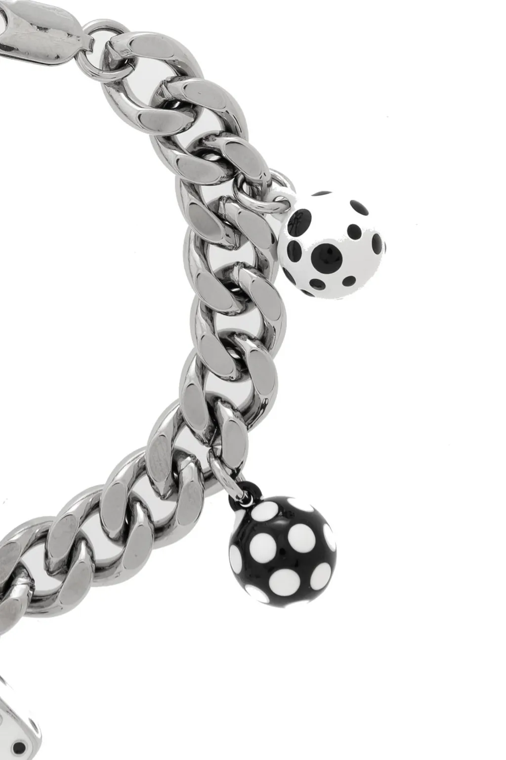 Charm Bracelet With Dice And Polka Dot Beads
