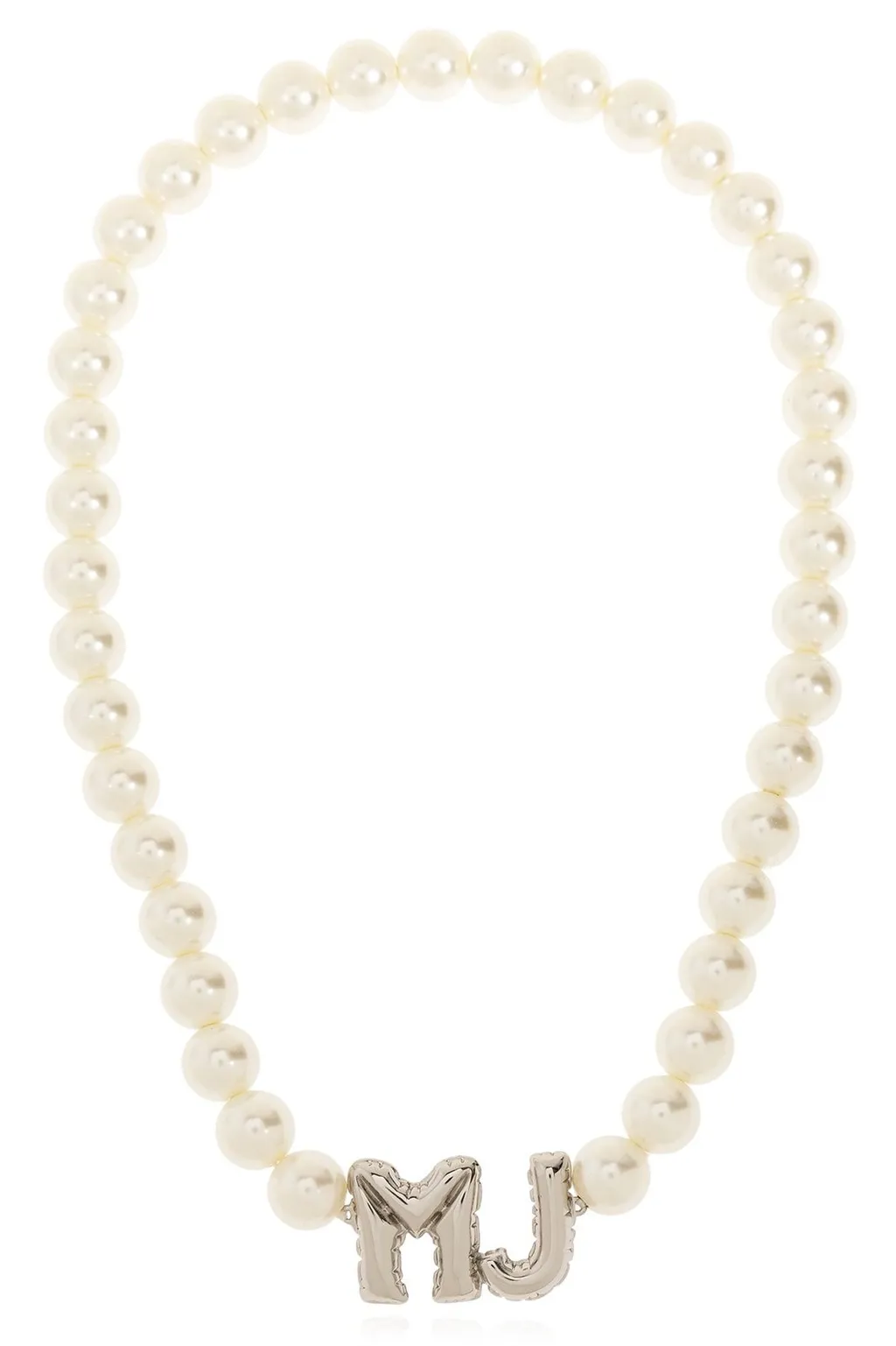 Pearl Necklace With Mj Charms