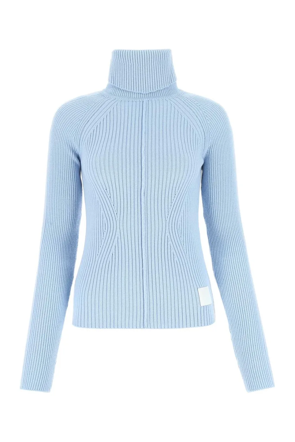 Turtleneck Ribbed Knit Sweater