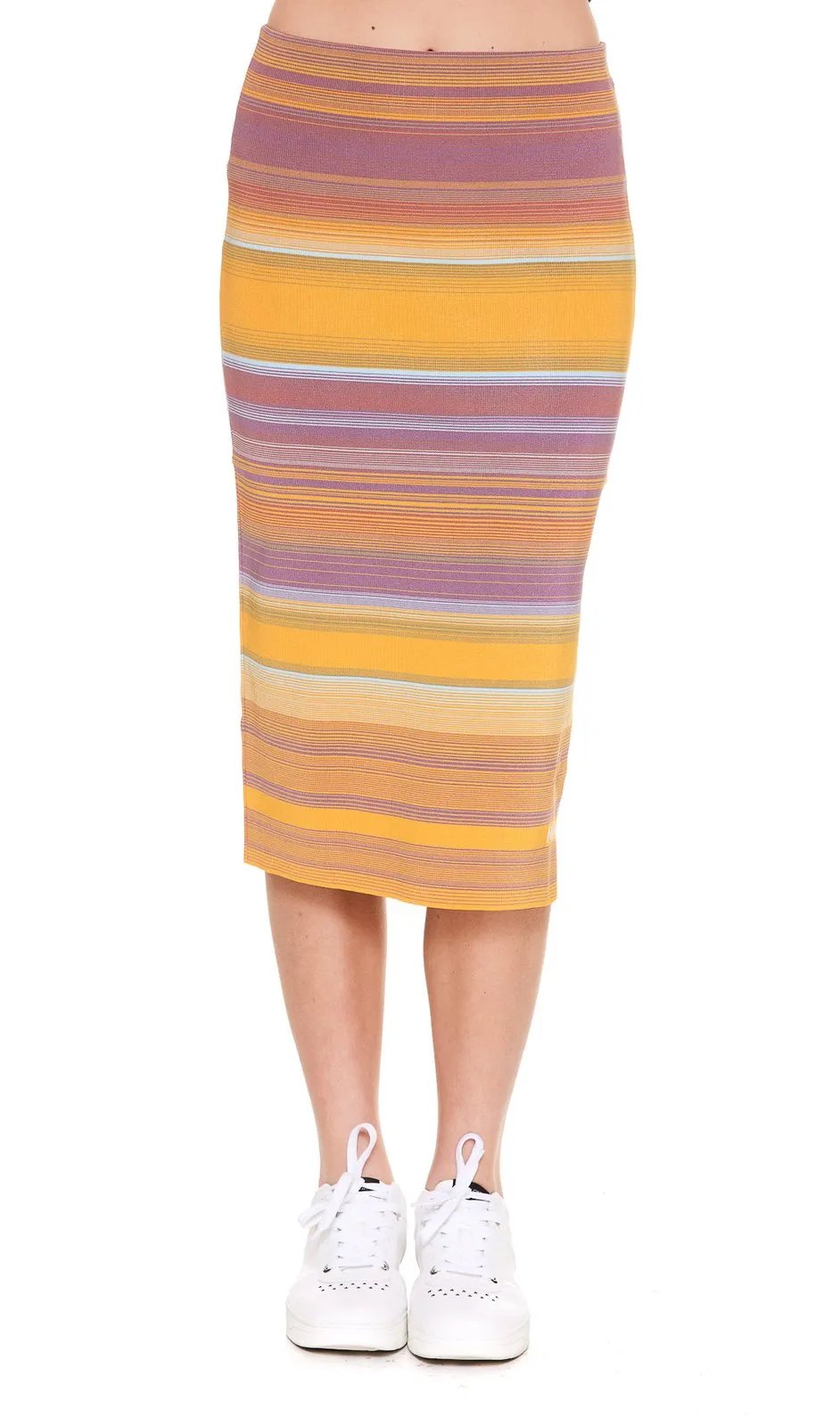 Striped Midi Skirt