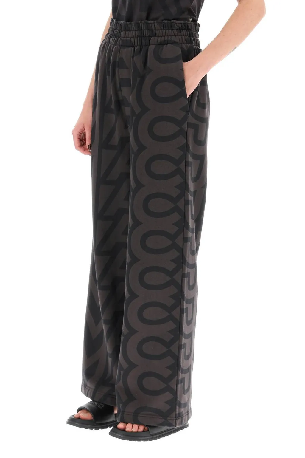 Logo Print Wide Leg Pants