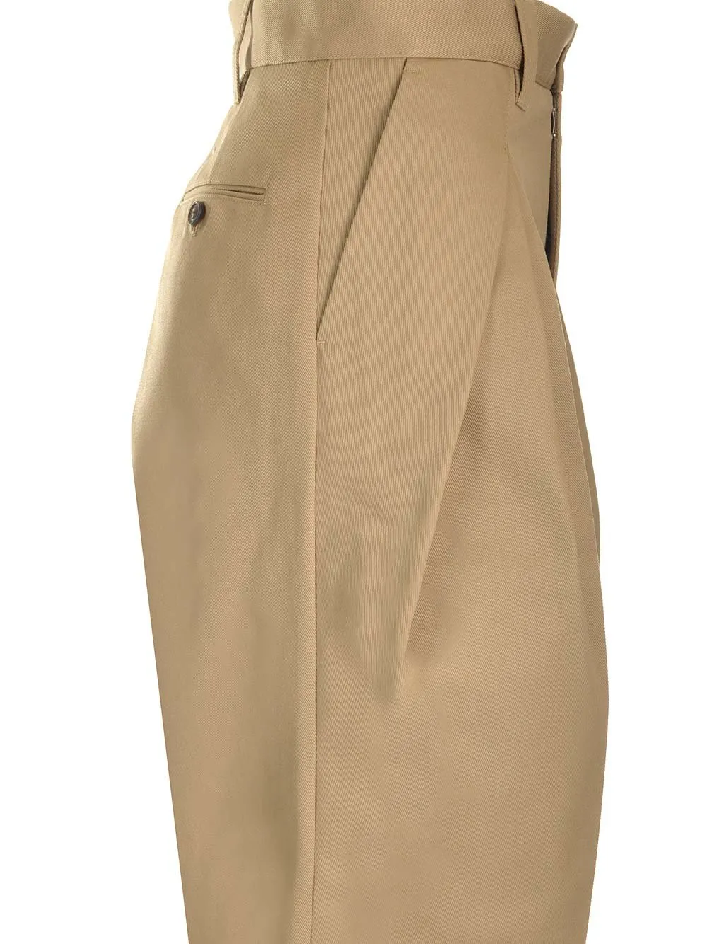 Pleated Wide-Leg Trousers
