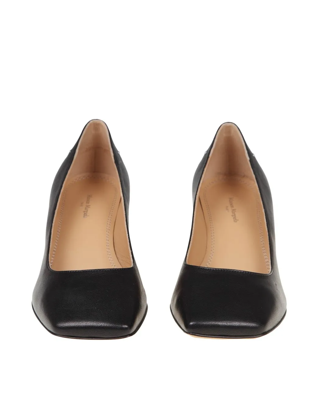 Square-Toe Block Heel Pumps