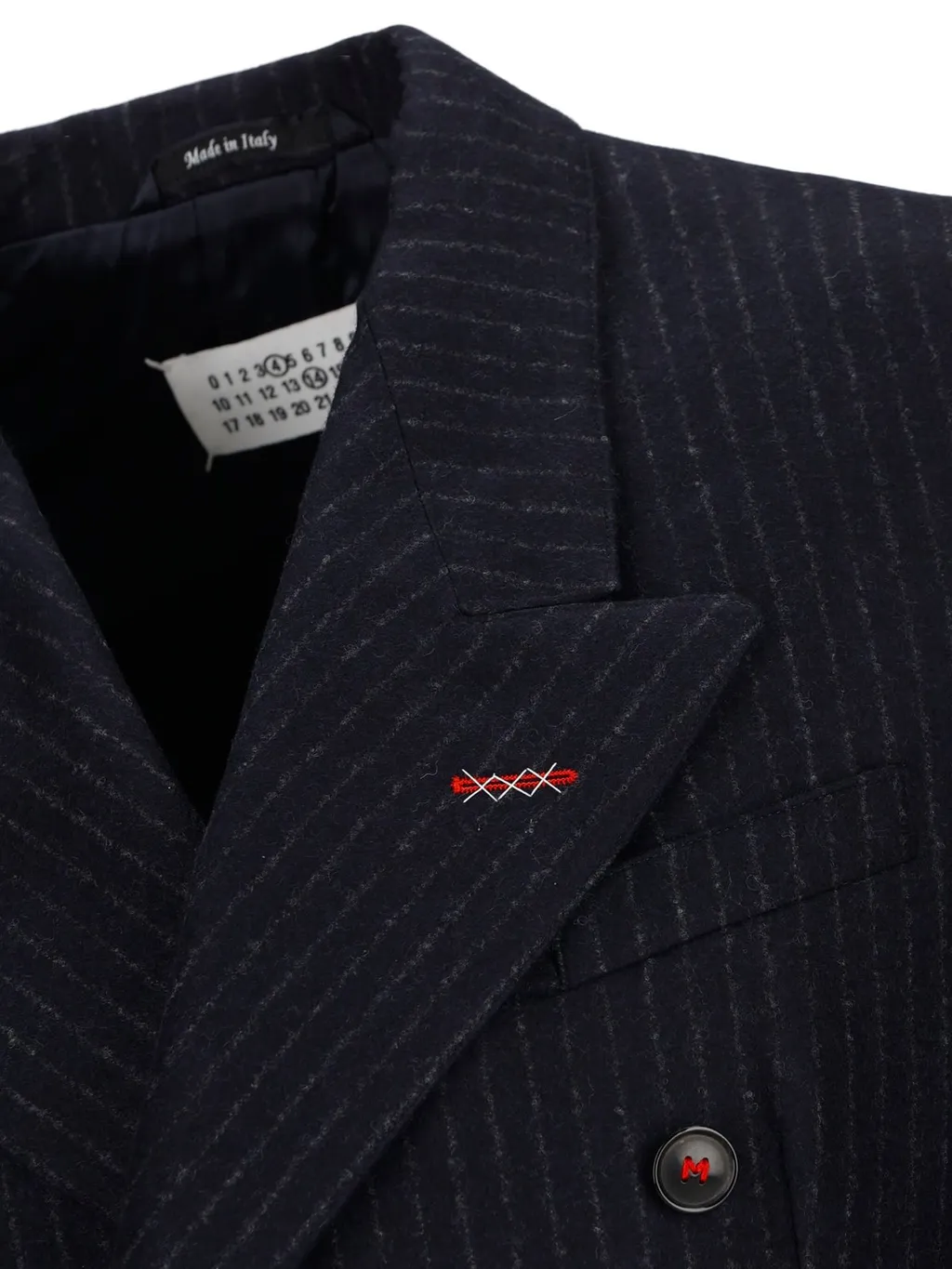 Double-Breasted Pinstripe Blazer
