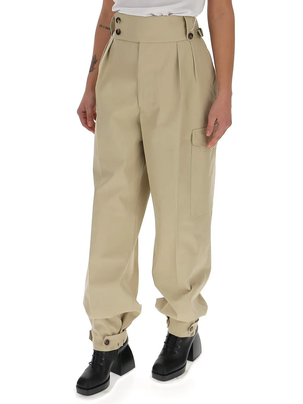 High-Waisted Cargo Pants