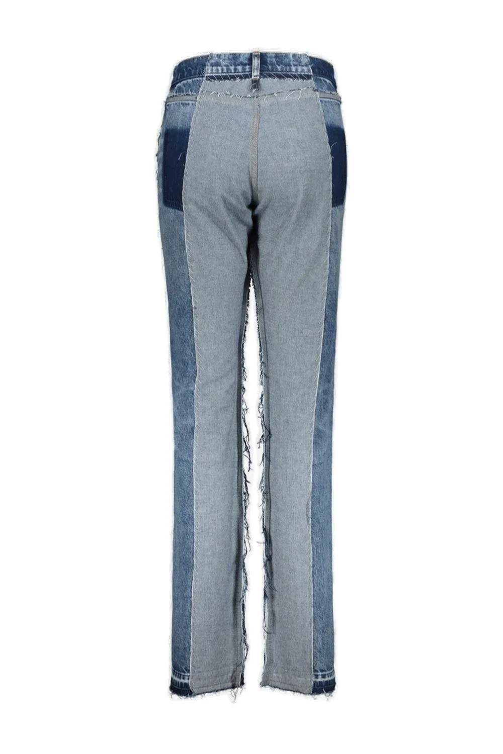 Patchwork Straight Leg Jeans