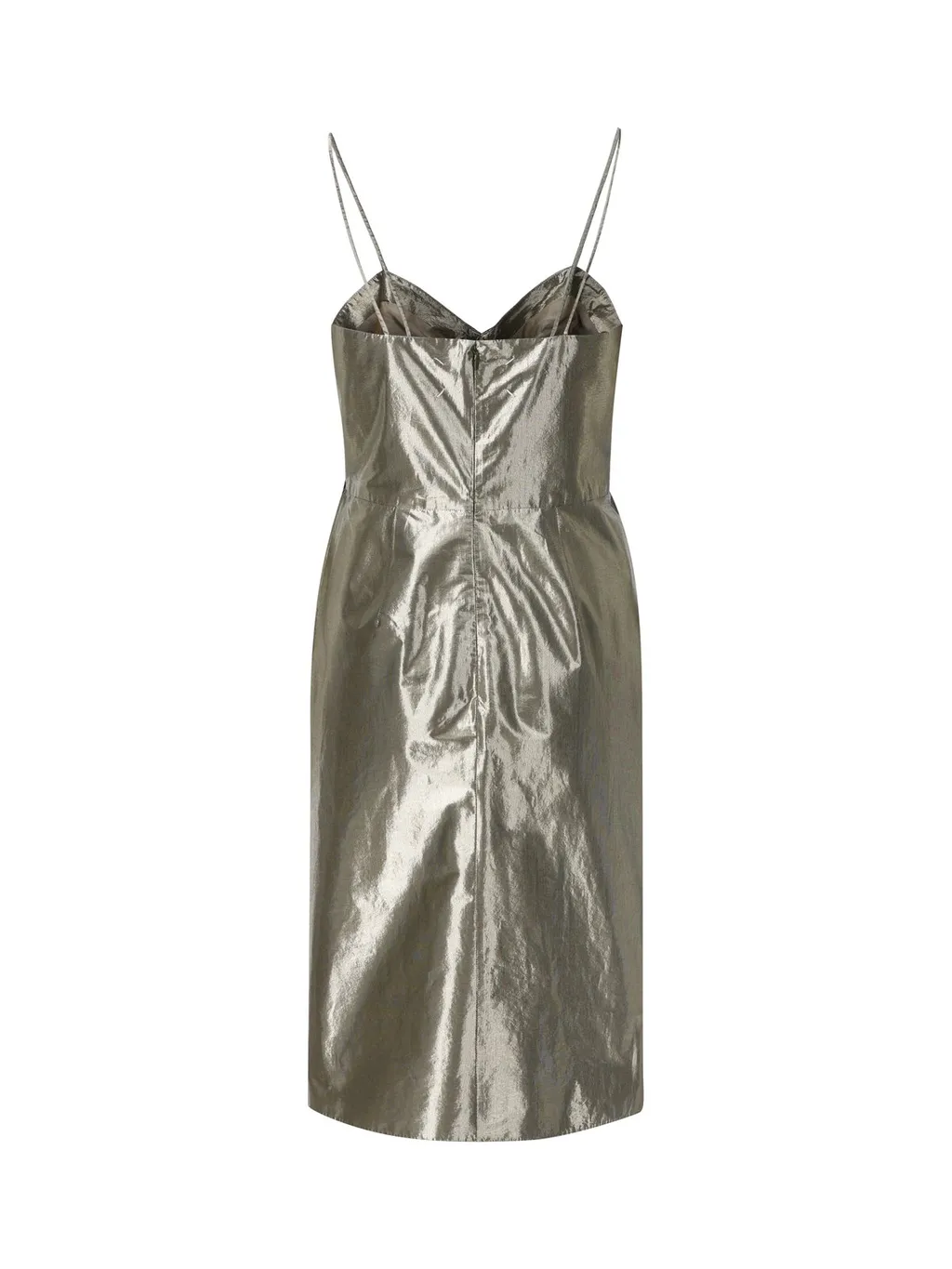 Metallic Draped Dress