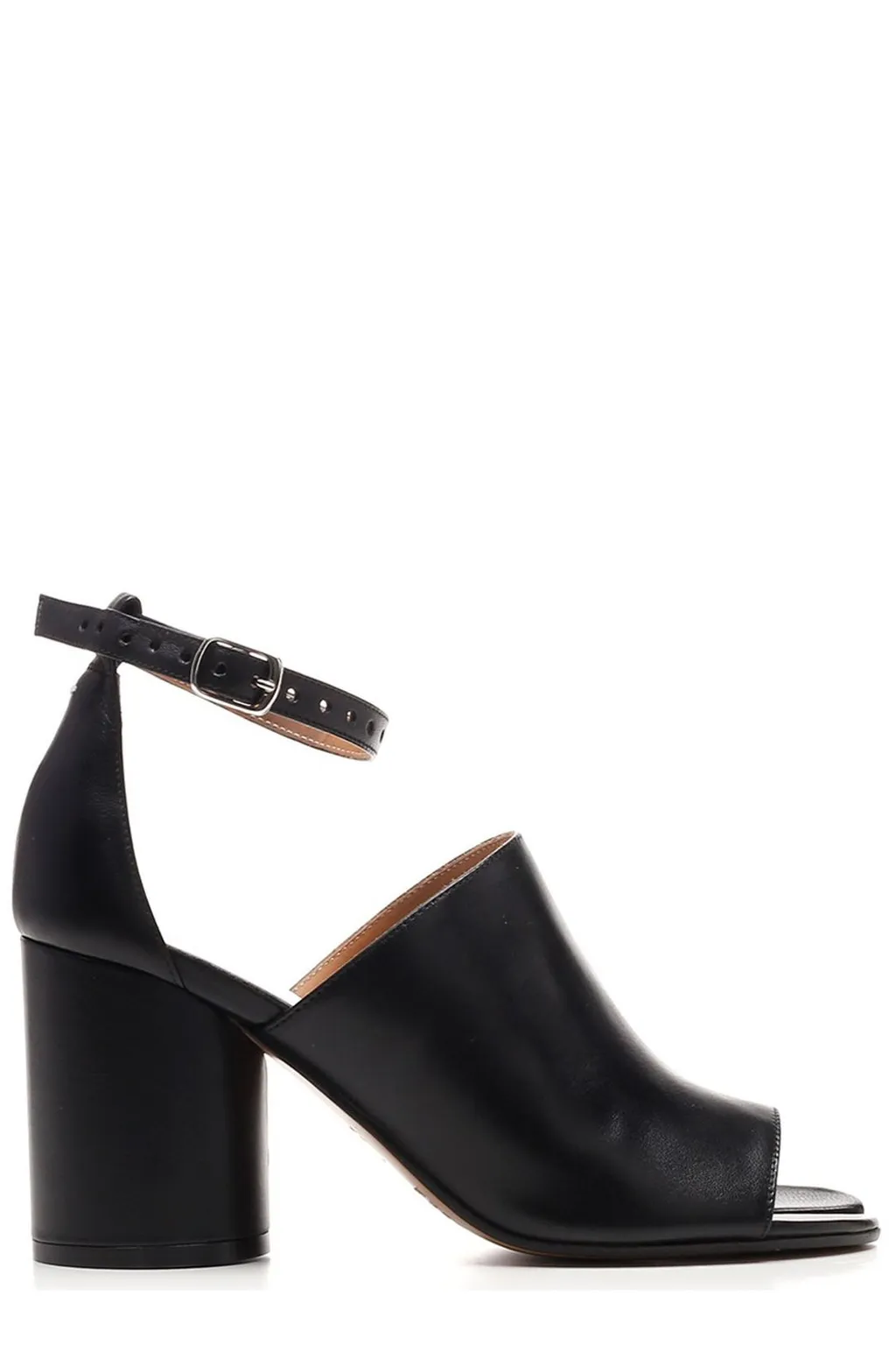 Peep-Toe Block Heel Sandals